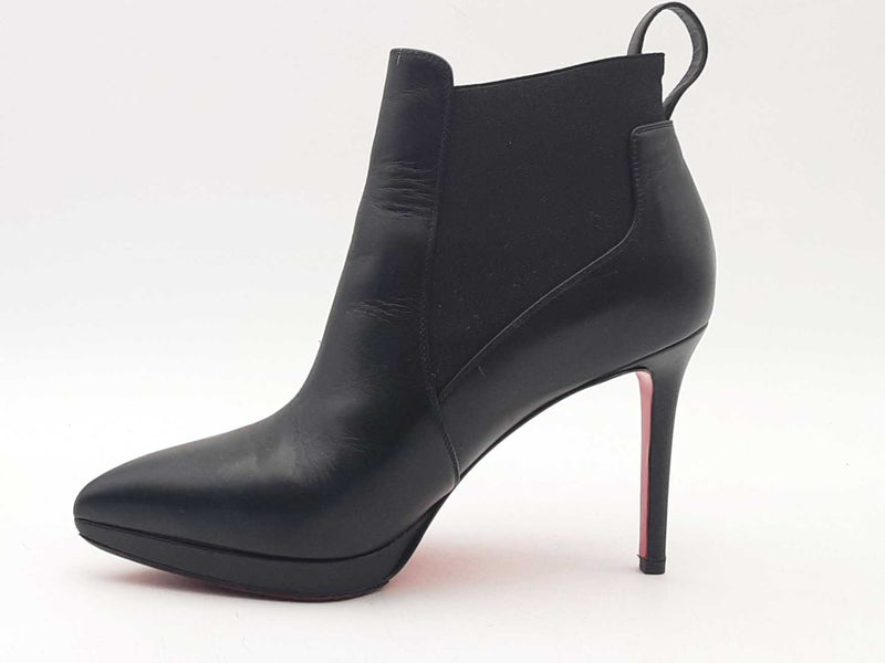 Christian Louboutin Leather Chelsea Boots Black Size 7.5 Aa0525lpzsa