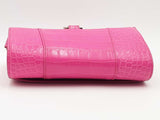 Balenciaga Hourglass Sling Crocodile-effect Leather Pink Handbag Aa0326erzsa
