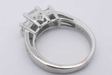 1.3cttw Princess Cut Diamond Ring In 14k White Gold 4.9 Grams Size 7 Eb0625cxzsa