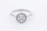 0.26ctw Diamond Ring In 10k White Gold 2.7 Grams Size 6.75 Eb1025oxrdu