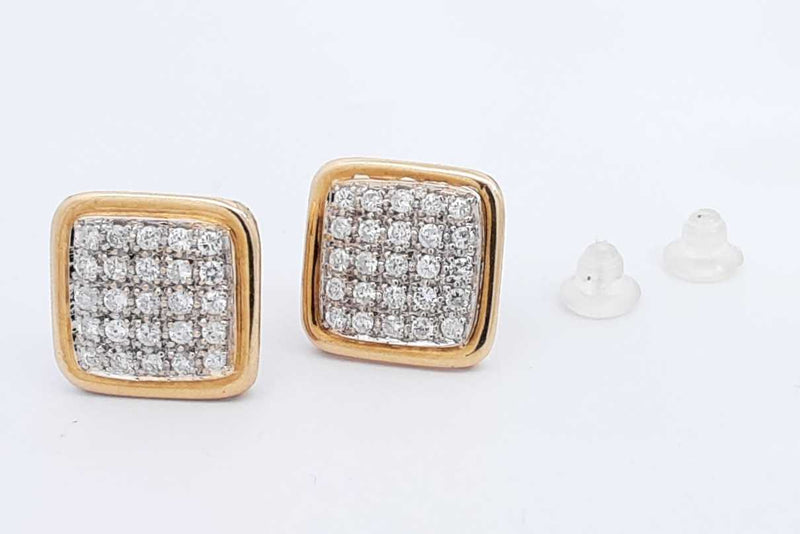 1.5ctw Diamond Stud Earrings In 14k Yellow Gold 6.4 Grams Eb0225wxzsa