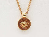 Versace Medusa Goldtone Metal Pendant Chain Necklace 21 In Do1225cxde