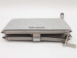 Michael Kors Jet Set Silver Double Zip Wristlet Tech Wallet Do0425lrde