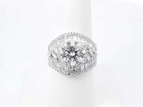 4.05 Ctw Diamond (Clarity Enhanced/fracture Filled) 18k Gold Ring 8.2g Size 7.75