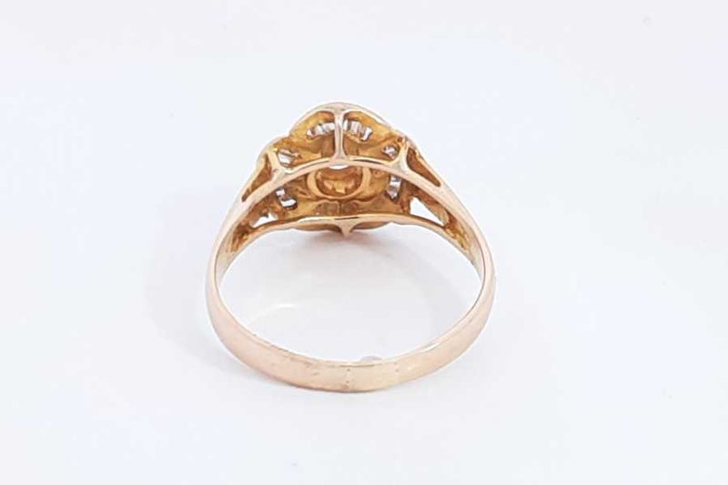 0.81ctw Diamond Ring In 14k Yellow Gold 3.9 Grams Size 8.25 Eb0225wrxsa