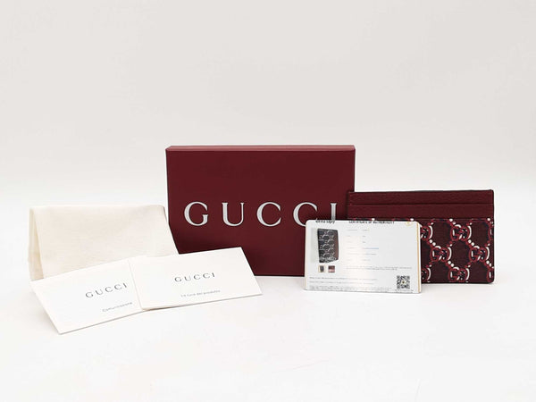 Gucci Card Holder Wallet In Gg Shadow Coated Canvas Fw0825lzxdu