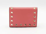 Valentino Garavani Rockstud Compact Bifold Wallet In Pink Leather Fw0926lcrdu