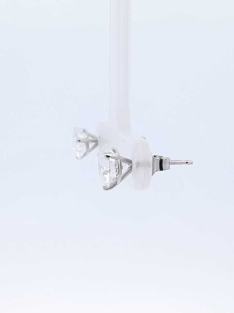 2.0 Cttw Lab Grown Diamond & 14k White Gold Stud Earrings 1.1 Gram Fw0723srxdu