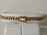 Cuban Link Bracelet Yellow Gold 10k 10.96 Grams 10 Inch Vc0626pzxmia