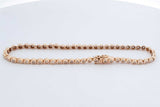 1.68cttw Diamond Tennis Bracelet 18k Yellow Gold 8.7 Grams 7.5 Inch Eb0626llxzdu
