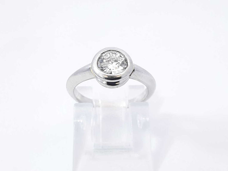 0.50 Cttw Bezel-set Diamond & 95% Platinum Ring 3.5 Grams Size 2.75 Fw1224sxzdu