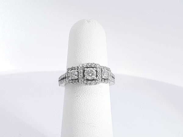 0.95 Cttw Diamond 14k White Gold Ring 4 Grams Size 5 Aa0625oxzsa
