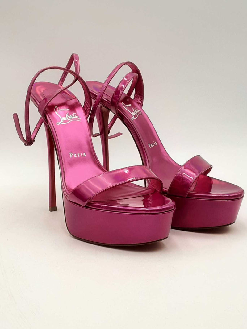Christian Louboutin Loubi Queen Alta Psychic Patent Platform Pumps Eb0225lxzsa