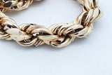 10k Yellow Gold Hollow Rope Chain Necklace 18.3 Grams Eb0426lxrxde