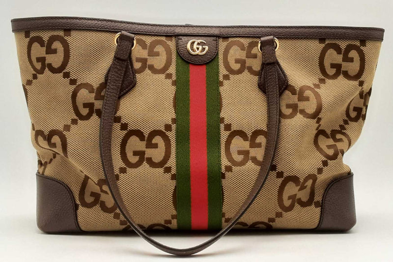 Gucci Gg Monogram Canvas Ophidia Web Tote Bag Eb1124erxsa