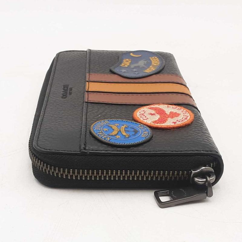 Coach Leather Acordion Wallet Varsity Stripe & Military Patches Sd0725orsa