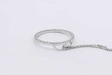 14k White Gold Diamond Circle Pendant Necklace 2.7 Grams 16 Inch Eb0626lorsa