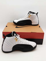 Nike Air Jordan 12 Retro Black & White Taxi Sneakers Size 9.5 Eb0126lwxde