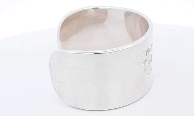 Please Return To Tiffany & Co. Sterling Cuff Bracelet 4.5 Inch 72.4g Eb0723pxzsa