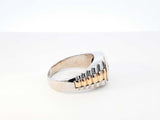 0.84 Ctw Diamond & 14k Two-tone Gold Watch Bezel Ring 14g Size 10.75 Fw0826ierdu