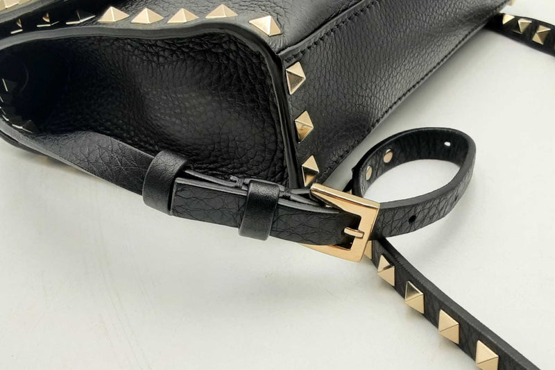 Valentino Rockstud Black Leather Crossbody Bag Eb1224pxzsa