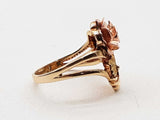 10k Two-tone Yellow Rose Gold 3.4g Rose Ring Size 6.25 Do1024exde