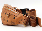 Mcm Fursten Belt Bag In Visetos Cognac Beige Aa0926wxzsa