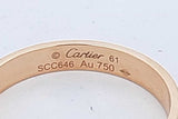 Cartier 18k Yellow Gold Love Ring 3.8 Grams Size 61 Eb0826rxzde