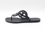Hermès Egerie Chaine D'ancre Sandals In Black Tpu Rubber Size 7.5 Fw1026oxzdu