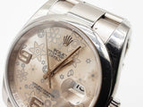 Rolex 116200 36 Datejust Silver Flowers Dial Steel Watch Do0625rxzxde