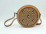 Gucci X Disney Gg Supreme Monogram Mickey Mouse Round Crossbody Bag Fw0924pxzsa