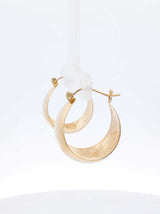 18k Yellow Gold Wide Tapered Hoop Earrings 4.8 Grams Fw0826orzdu