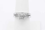1.15cttw Diamond Wedding Set In 14k White Gold 6.3 Grams Size 7 Eb0126wcrsa