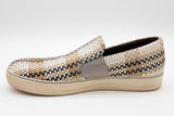 Lanvin Woven Leather & Canvas Slip On Sneakers Size 9 Eb1225lxzde
