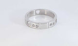 Gucci .36 Cts Tw Diamond & 18k White Gold Icon Heart Ring Size 6.75 Eb0124ixzdu