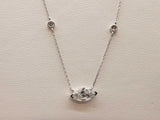 1.43 Cttw Lab Grown Diamonds 14k Wg 2.1g Marquis Necklace 18 In Do1225irxde
