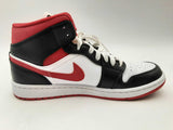 Nike Air Jordan 1 Mid Red & Black Sneakers Size 9.5 54724-122 Sd1024pxsa