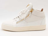 Giuseppe Zanotti Kriss Gold Zip Midtop Sneakers White Size 13 Aa0826lpzsa
