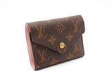 Louis Vuitton Victorine Wallet In Monogram Canvas & Pink Leather Fw0626oxzdu