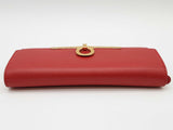 Salvatore Ferragamo Gancini Red Leather Continental Wallet Do0725lxzde