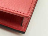 Gucci Red Leather Interlocking Gg Wallet On Chain Eb1024pxzsa