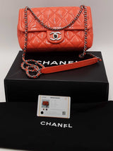 Chanel Timeless Quilted Orange Patent Leather Flap Shoulder Bag Eb0826oxxzsa