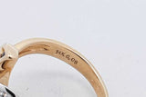 Diamond & Mother Of Pearl Inlay 14k Yellow & White Gold Ring 5.6 Grams Size 7.5 Eb0126oxzsa