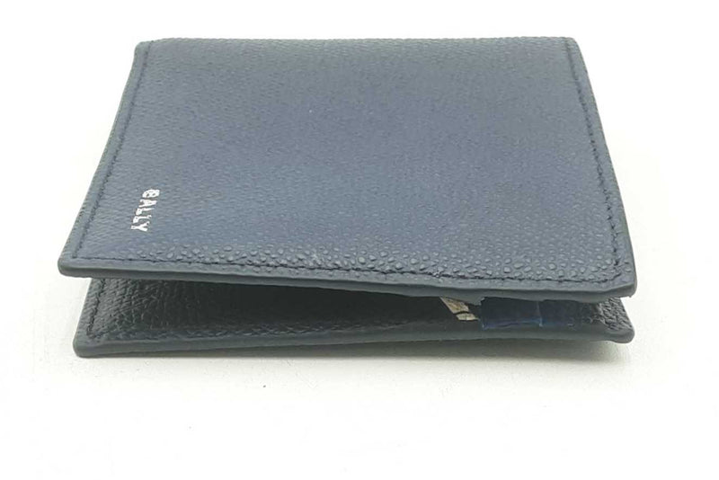 Bally Navy Blue Bifold Wallet Eb0325ixsa