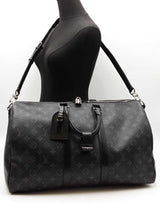 Louis Vuitton Keepall Bandoulière 45 In Monogram Eclipse Coated Canvas Fw0726erxdu