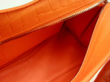 Balenciaga Neo Classic Mini City Bag In Orange Croc-embossed Leather Fw0225pxzdu