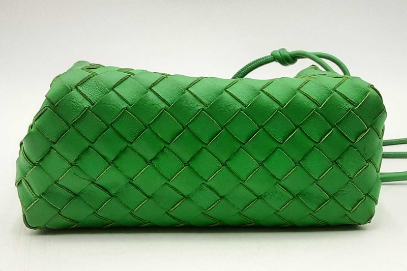 Bottega Veneta Green Intrecciato Leather Shoulder Bag Eb1224wrxsa