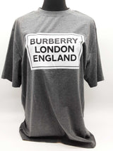 Burberry Logo Gray Cotton Tshirt Size S P Do0926rxde