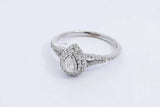 0.83ctw Diamond Ring In 10k White Gold 2.2 Grams Size 7 Eb0126lsxdu
