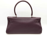 Hermes Jpg Kelly 42cm Raisin Purple Clemence Palladium Handbag Do0925lxzxzde